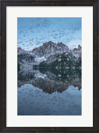 Framed Baron Lake Monte Verita Peak Sawtooth Mountains I Print