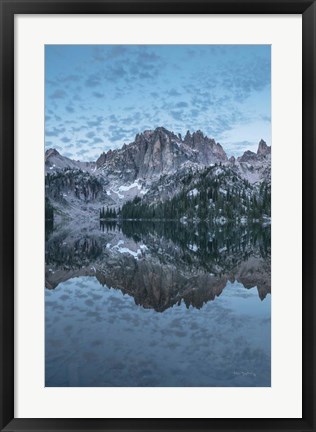 Framed Baron Lake Monte Verita Peak Sawtooth Mountains I Print