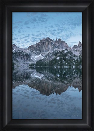 Framed Baron Lake Monte Verita Peak Sawtooth Mountains I Print