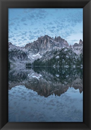 Framed Baron Lake Monte Verita Peak Sawtooth Mountains I Print