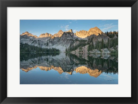 Framed Alice Lake Sawtooh Mountains Idaho Print