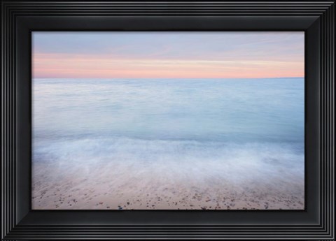 Framed Lake Superior Beach II Sunset Print