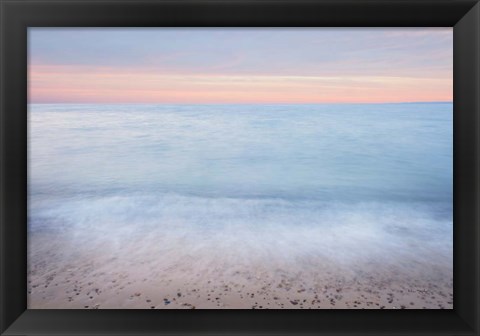 Framed Lake Superior Beach II Sunset Print