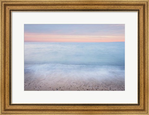 Framed Lake Superior Beach II Sunset Print
