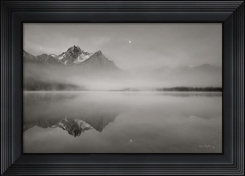 Framed Stanley Lake Idaho BW Print