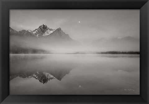 Framed Stanley Lake Idaho BW Print