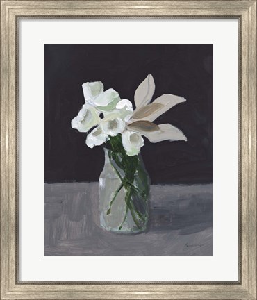 Framed White Blooms Print