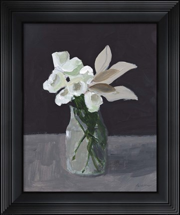 Framed White Blooms Print