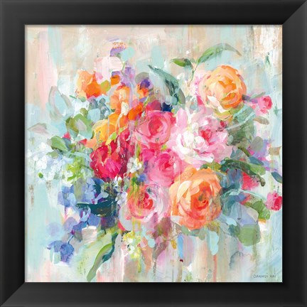 Framed Sun Drenched Bouquet Print