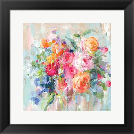 Framed Sun Drenched Bouquet Print