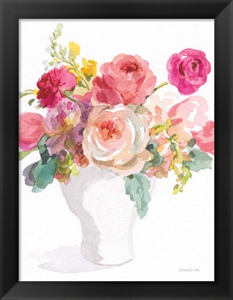 Framed Sunday Bouquet II Neutral Print