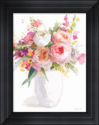 Framed Sunday Bouquet I Neutral Print