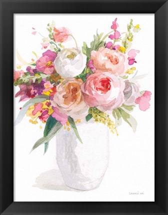 Framed Sunday Bouquet I Neutral Print