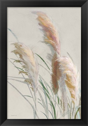 Framed Neutral Pampas Grasses II Print