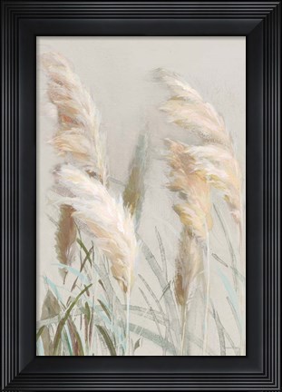 Framed Neutral Pampas Grasses III Print