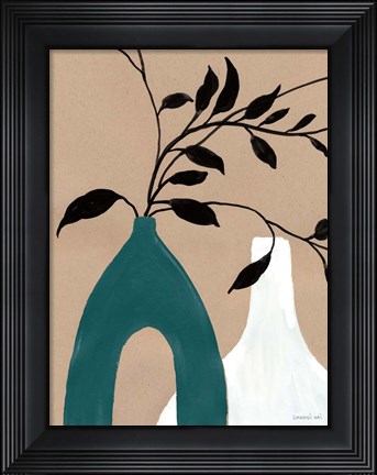 Framed Slender Stems I Blue Print