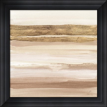 Framed Gold and Brown Sand I Organic Print