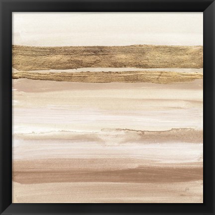 Framed Gold and Brown Sand I Organic Print