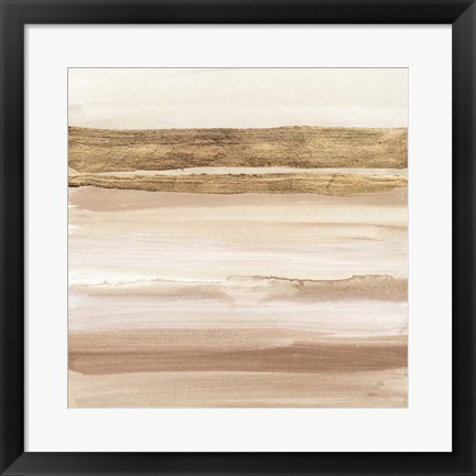 Framed Gold and Brown Sand I Organic Print