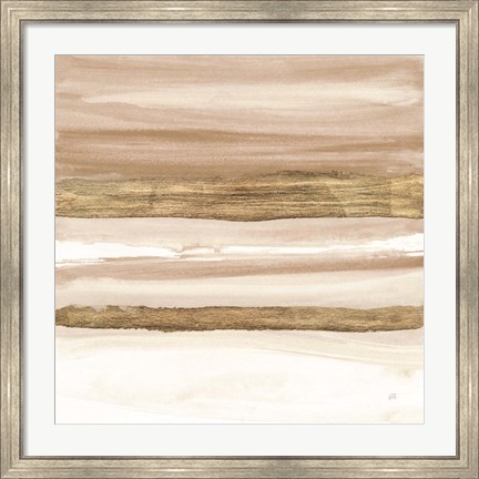 Framed Gold and Brown Sand II Organic Print