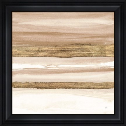 Framed Gold and Brown Sand II Organic Print