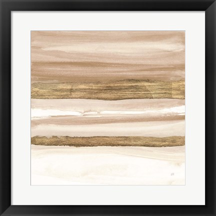 Framed Gold and Brown Sand II Organic Print