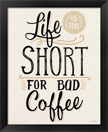 Framed Bad Coffee I Neutral Print