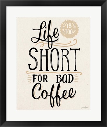 Framed Bad Coffee I Neutral Print