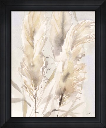 Framed Light Pampas Grasses II Print