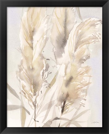 Framed Light Pampas Grasses II Print