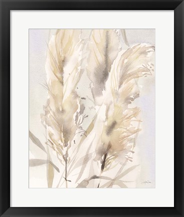 Framed Light Pampas Grasses II Print