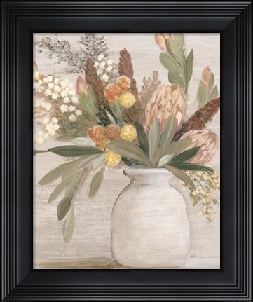 Framed Light Protea Still Life Print