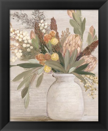 Framed Light Protea Still Life Print