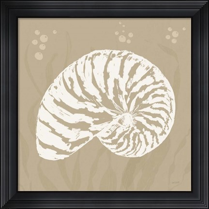 Framed Seaside Style X Neutral Print