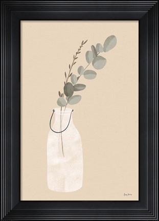 Framed Natural Vessels I Tan Print