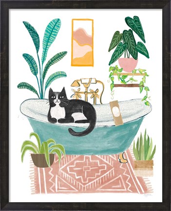 Framed Urban Jungle Bath IV Print