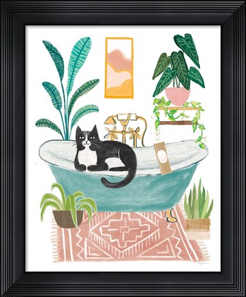Framed Urban Jungle Bath IV Print