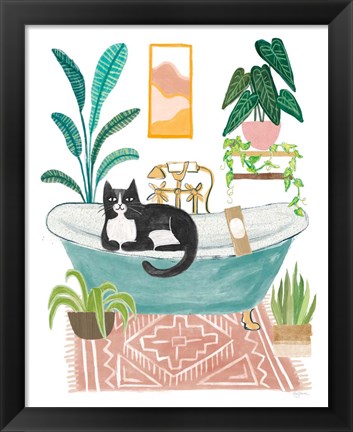 Framed Urban Jungle Bath IV Print