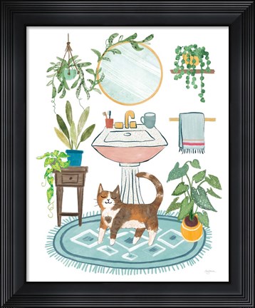 Framed Urban Jungle Bath III Print