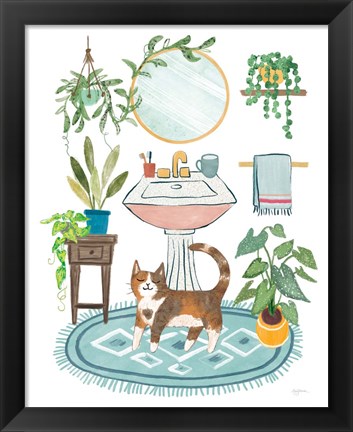 Framed Urban Jungle Bath III Print