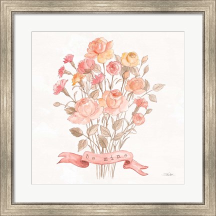 Framed Romantic Blooms IV Print