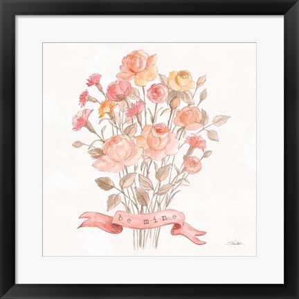 Framed Romantic Blooms IV Print