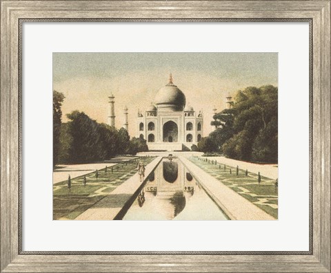 Framed Taj Mahal Postcard I Print