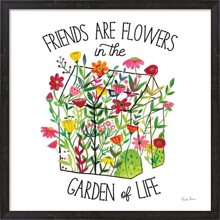 Framed Greenhouse Blooming IV Friends Print