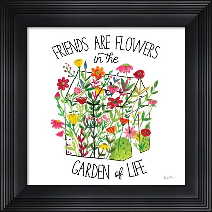 Framed Greenhouse Blooming IV Friends Print