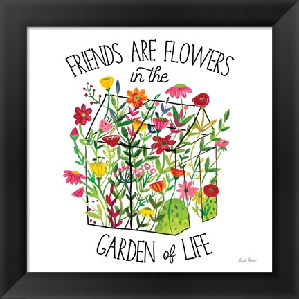 Framed Greenhouse Blooming IV Friends Print