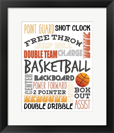 Framed Basketball Print