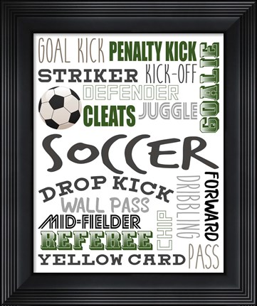 Framed Soccer Print