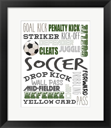 Framed Soccer Print