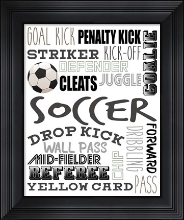 Framed Soccer V2 Print